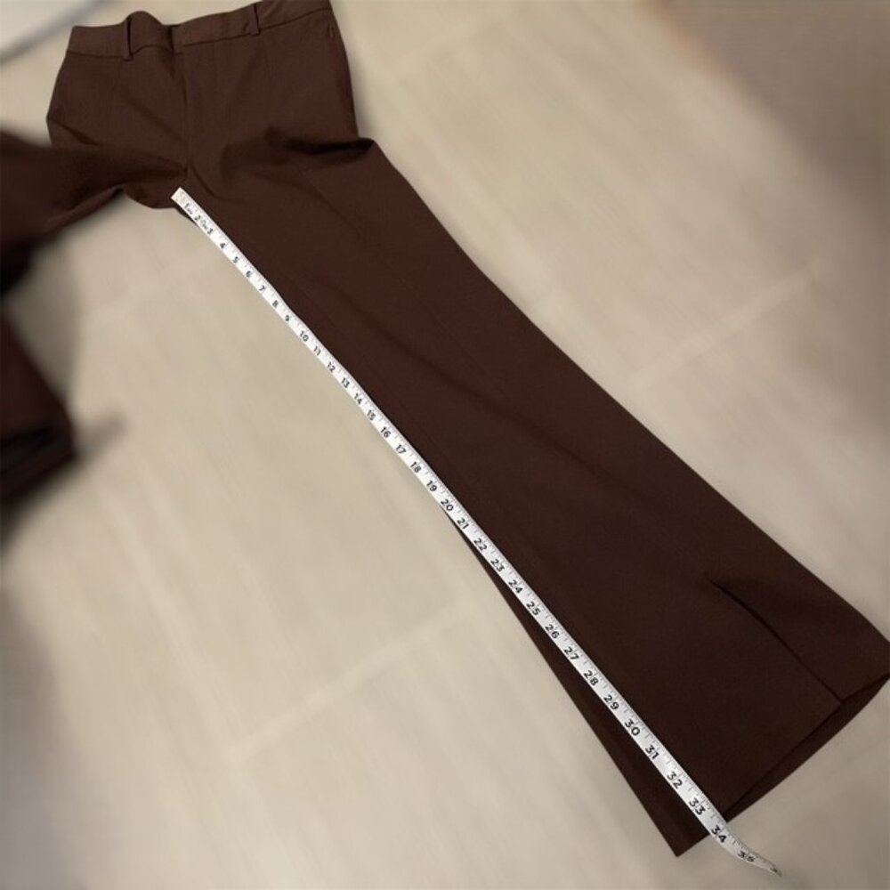 NWOT Frame Le High Flare Split Hem Trouser Pants Brown Size 2 Work Office Career - Picture 16 of 16